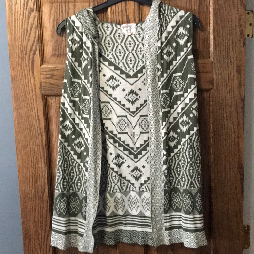Tribal green vest